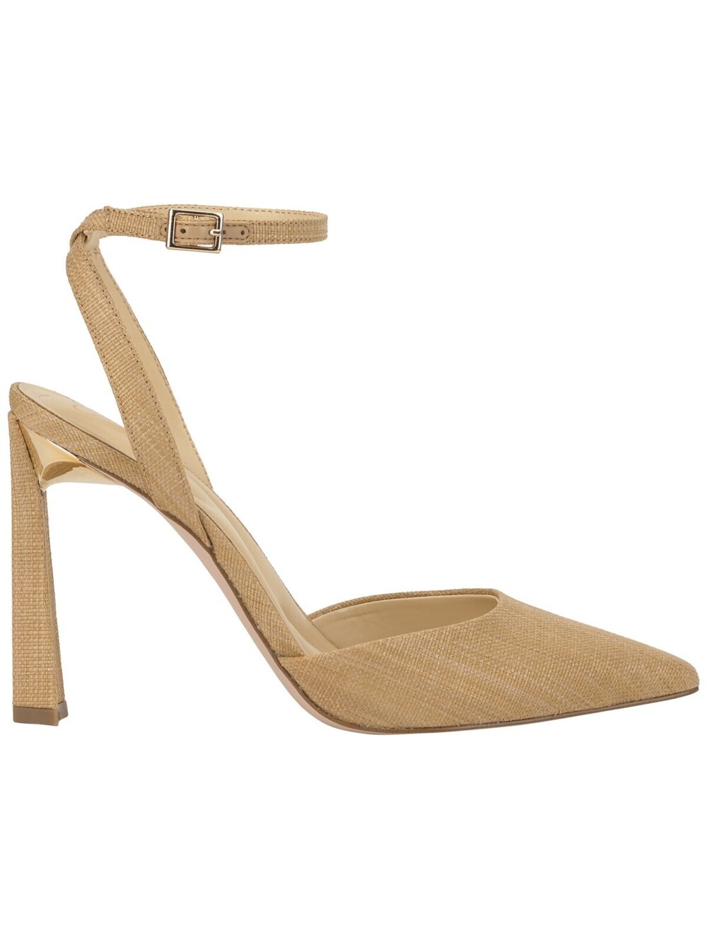 Women's Jessica Simpson Ocanna Two-Piece Pointed-Toe Pumps Natural Raffia 5 US - Picture 2 of 5